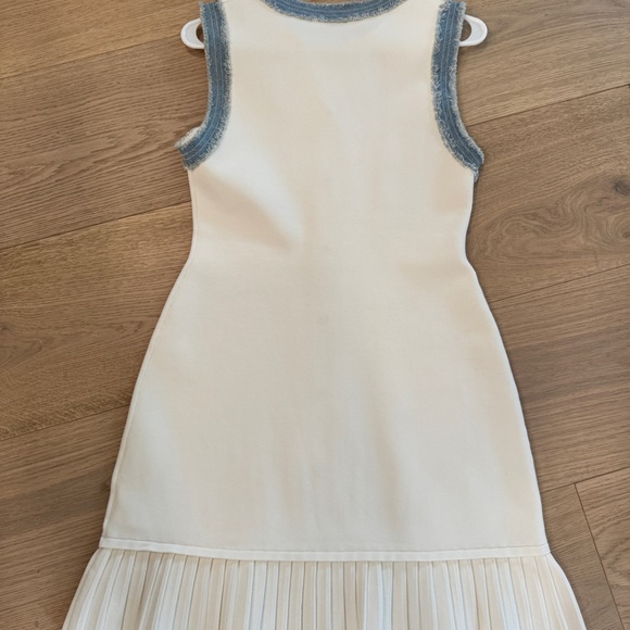 Sandro White and Blue Sleeveless Dress - Picture 6 of 6